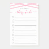 Pastel Pink Relax Script Wat te doen lijst Post-it® Notes (Voorkant)