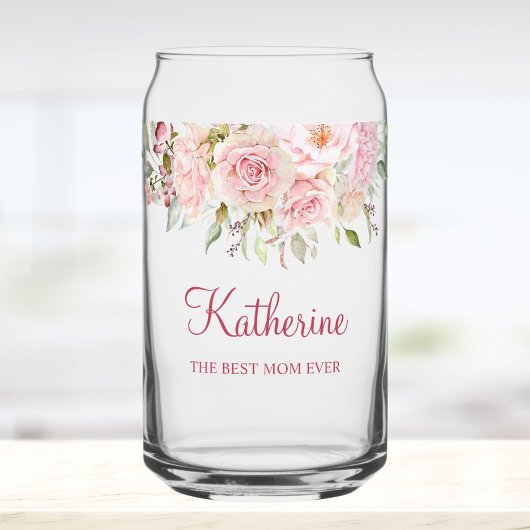 Pastel Pink Rose Flower Floral The Best Mom Ever