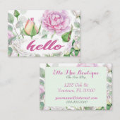 Pastel Pink Rose Visitekaartje (Voorkant / Achterkant)