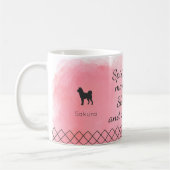 Pastel Pink Shiba Inu Mug – Custom Photo & Name (Gauche)