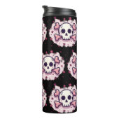 Pastel Pink Skull and Crossbones Thermosbeker (Geroteerd rechts)