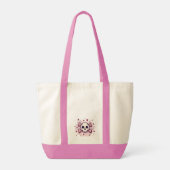 Pastel Pink Skull and Crossbones Tote Bag (Achterkant)
