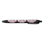 Pastel Pink Skull and Crossbones Zwarte Inkt Pen (Bodem)