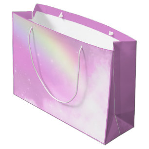 Pastel Pink Sky met gele regenboog Groot Cadeauzakje