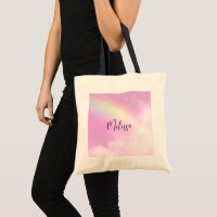 Pastel Pink Sky met gele regenboog