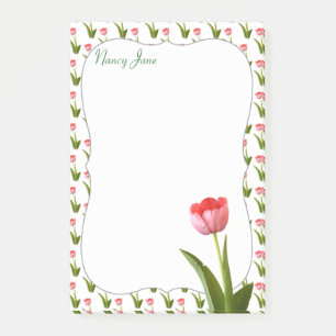 Pastel Pink Spring Tulip Floral Fotografie Post-it® Notes