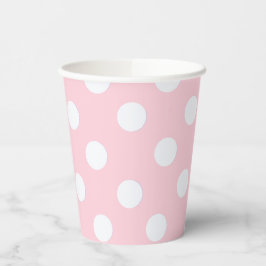 Pastel Pink-stippen Papieren Bekers
