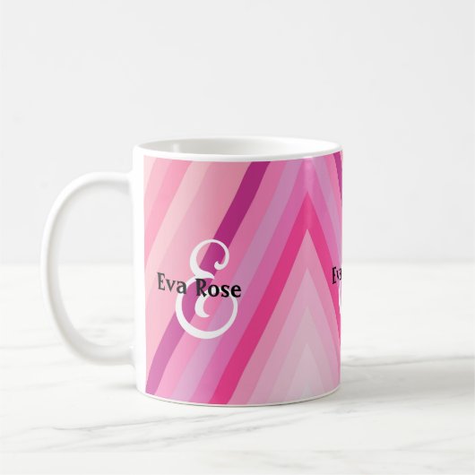 Pastel Pink Stripe Mug (Gauche)