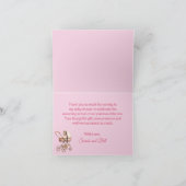 Pastel Pink Teddy Bear Baby Shower Thank You (Intérieur)