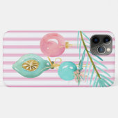 Pastel Pink Ticking Stripe kerstversiering Case-Mate iPhone Case (Achterkant (horizontaal))