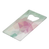Pastel Pink Vert Abstrait Pyramide Motif Art (Devant Angle)