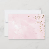 Pastel Pink Waterverf Wedding RSVP Kaart (Achterkant)