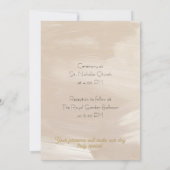 Pastel Pink Wedding Invitation Kaart (Achterkant)