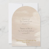 Pastel Pink Wedding Invitation Kaart (Achterkant)
