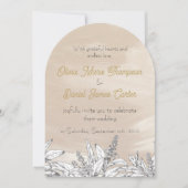 Pastel Pink Wedding Invitation Kaart (Voorkant)