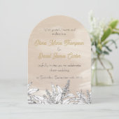 Pastel Pink Wedding Invitation Kaart (Staand voorkant)