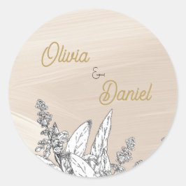 Pastel Pink Wedding Ronde Sticker