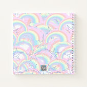 Pastel Pink Yellow Aqua Rainbows Stars Journal (Dos)