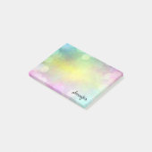 Pastel Pink Yellow DIY Name Persoonlijk Post-it® Notes (Schuin)