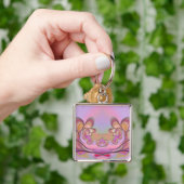 ~ PASTEL PINKS ~ SLEUTELHANGER (Hand)
