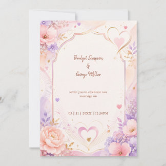 Pastel Pioen Liefdeslied Huwelijksromantiek Kaart