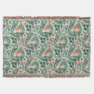 Pastel Pioen Tulpen Crocus William Morris Patroon Deken