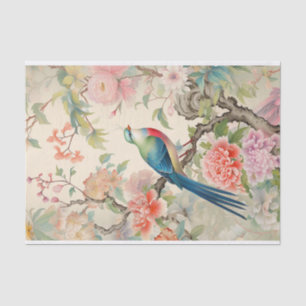 Pastel Pioenrozen en Charming Bird Tissuepapier