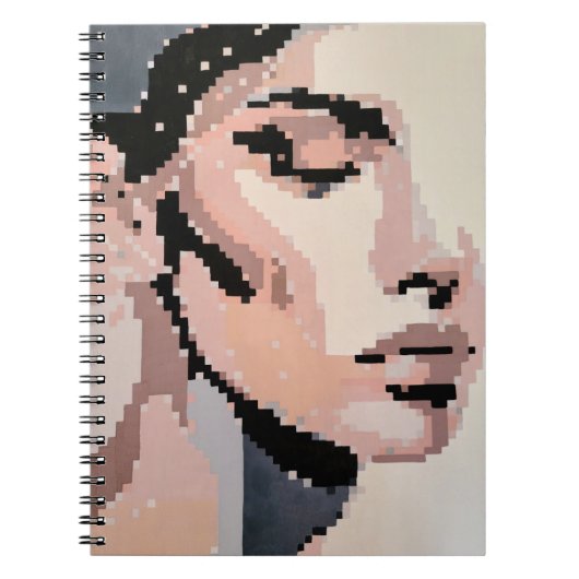 Pastel Pixel Portrait of Serenity Notitieboek (Voorkant)