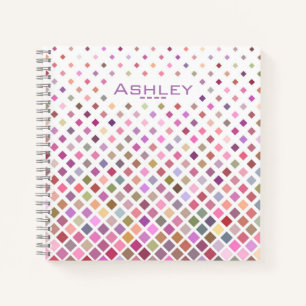 Pastel Pixels Cool Geometric Pattern Gepersonalise Notitieboek