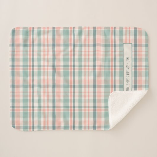 Pastel Plaid Baby's First Christmas (Devant (Horizontal))