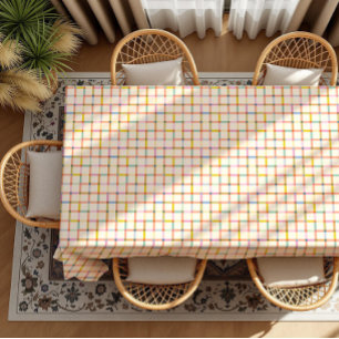 Pastel Plaid bijpassende kleurrijke trendy Tafelkleed
