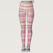  Pastel Plaid Classic Springtime Pattern Leggings (Voorkant)