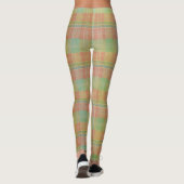 Pastel Plaid Color Block Bright Spring Leggings (Achterkant)