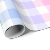 Pastel Plaid Rainbow Retro Gingham Cadeaupapier (Rol Hoek)