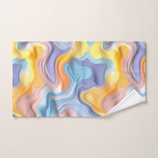 Pastel Plastic Fluid Abstract Bad Handdoek (Handdoek)