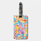 Pastel Plastic Fluid Abstract Bagagelabel (Achterkant verticaal)