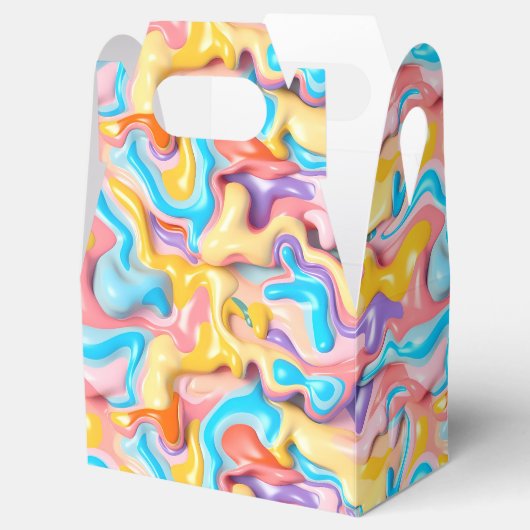 Pastel Plastic Fluid Abstract Bedankdoosjes (Geopend)