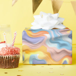 Pastel Plastic Fluid Abstract Cadeaupapier
