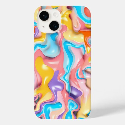 Pastel Plastic Fluid Abstract Case-Mate iPhone Case (Achterkant)