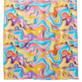 Pastel Plastic Fluid Abstract Douchegordijn (Voorkant)