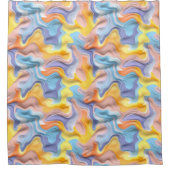 Pastel Plastic Fluid Abstract Douchegordijn (Voorkant)