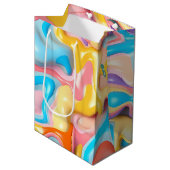 Pastel Plastic Fluid Abstract Medium Cadeauzakje (Voorkant Gekanteld)