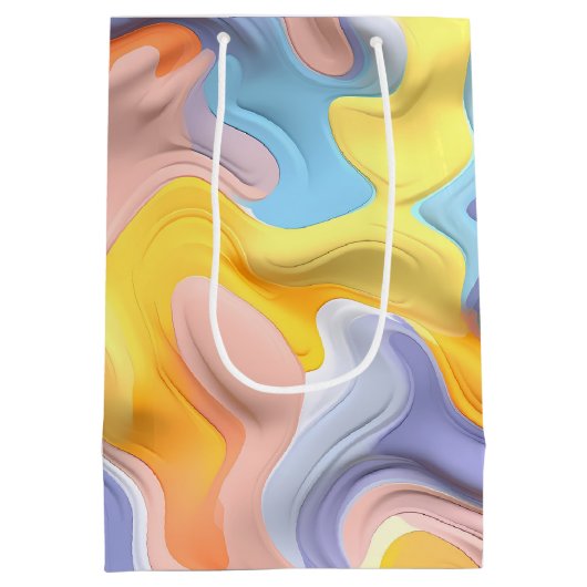 Pastel Plastic Fluid Abstract Medium Cadeauzakje (Achterkant)