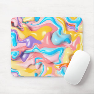 Pastel Plastic Fluid Abstract Muismat