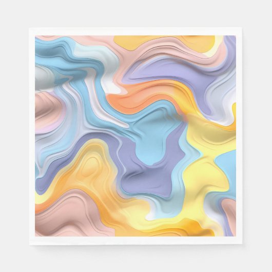 Pastel Plastic Fluid Abstract Servet (Voorkant)