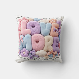 Pastel Pluche "MEER LIEFDE" 3D-kussens Kussen