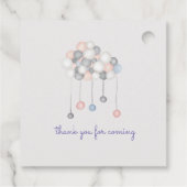 Pastel pluche Speelgoed gepersonaliseerd monogram Bedankjes Labels (Achterkant)