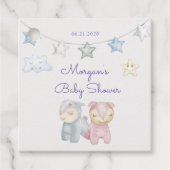 Pastel pluche Speelgoed gepersonaliseerd monogram Bedankjes Labels (Voorkant)