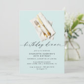 Pastel poeder blauw | Schattige script verjaardags Kaart (Staand voorkant)