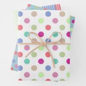 Pastel Polka Dot et papier d'enveloppement des ray (En situation)